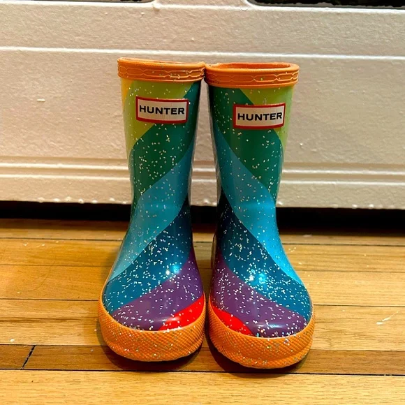 Hunter rain boots rainbow toddler size 7 EUC - Picture 1 of 4